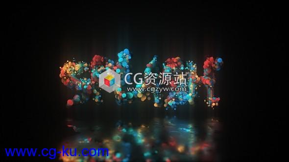 AE模板-多彩发光粒子logo动画Glow Particle Logo的图片1