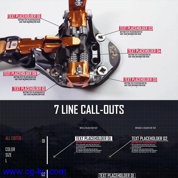 AE模板 – 7款高科技信息引导指示线7-line-callouts的图片1