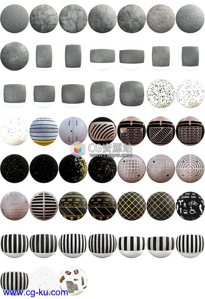 127种地面道路材质纹理贴图合集Poliigon – Streets Collection的图片3