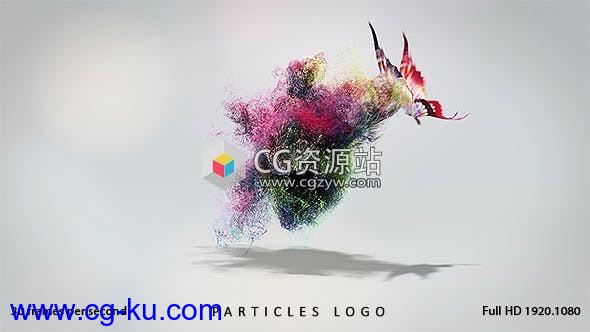 AE模板-粒子烟雾蝴蝶Logo动画 Smokey Butterfly Logo的图片1