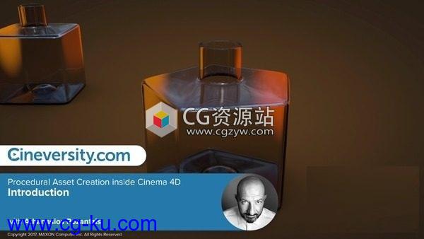 C4D内部程序化预设酒瓶建模教程 Cineversity – Procedural Asset Creation inside Cinema 4D的图片1