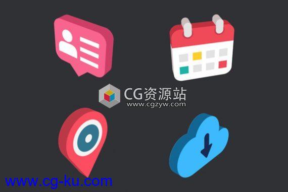 三维图标MG动画AE教程 Isometric Icon Animation Tutorial的图片1