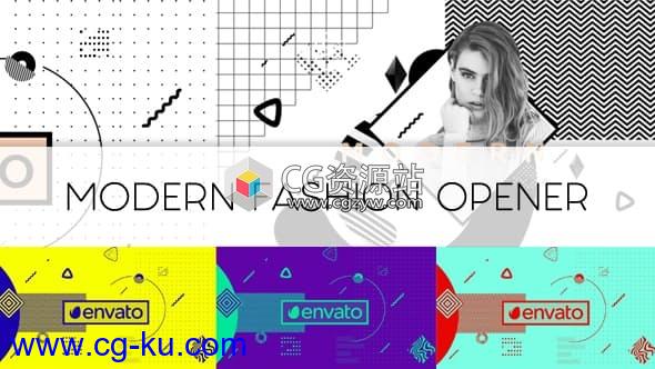 AE模板-现代时尚黑白图片人物介绍片头 Modern Fashion Opener的图片1