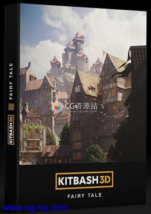 游戏电影梦幻童话城镇场景3D模型 Kitbash3D – Fairy Tale (MAX/MA/OBJ/FBX格式)的图片1