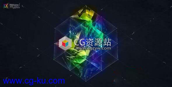 AE模板-三维线框魔方旋转Logo动画 3D Magic Cube Logo Reveal的图片1