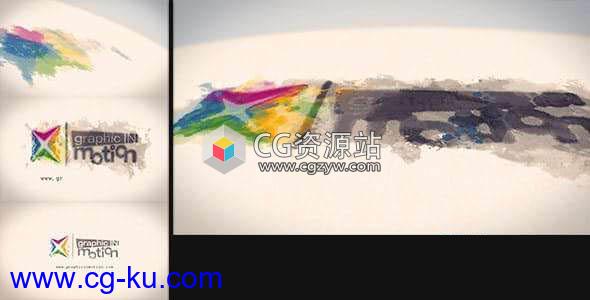 AE模板-水彩水墨晕染Logo动画 Watercolor & Ink Logo Reveal的图片1