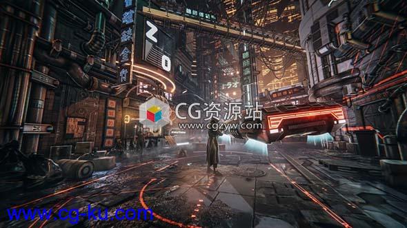 大型科幻游戏人物角色道具场景模型The Hunt – Cyberpunk Pack v1.1的图片1