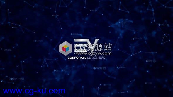 AE模板-企业幻灯片点线背景科技感开场 Corporate Slide的图片1