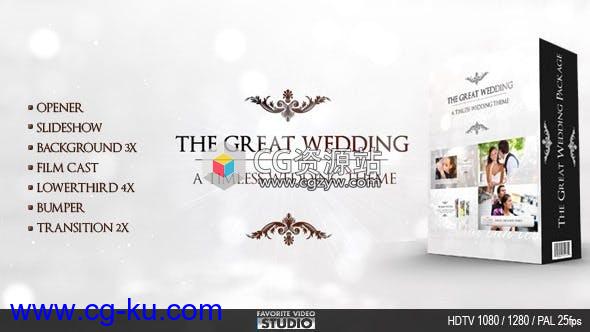 AE模板-婚礼包照片相册包装展示 The Great Wedding Pack的图片1