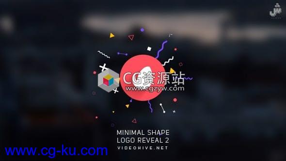 AE模板-4K简洁图形碰撞Logo动画 Minimal Shape Logo Reveal 2的图片1