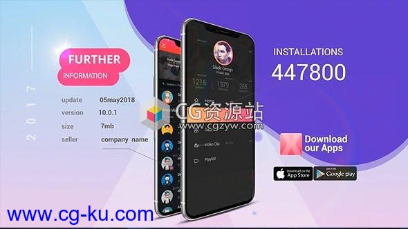 AE模板-iPhone手机APP宣传展示动画片头 App Promotion的图片1