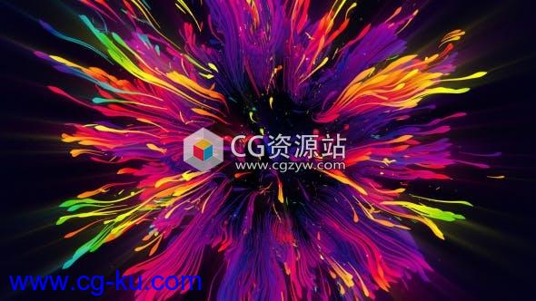 AE模板-彩色粒子拖尾扩散Logo动画 Colors Of Trails Logo Reveal的图片1