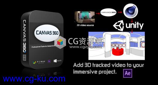 全景VR视频合成AE脚本 Aescripts Canvas 360 Pro v1.61的图片1