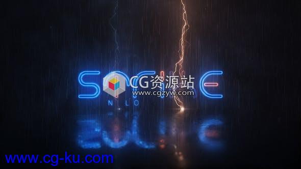 AE模板-时尚炫彩霓虹灯文字Logo展示 Neon Logo的图片1