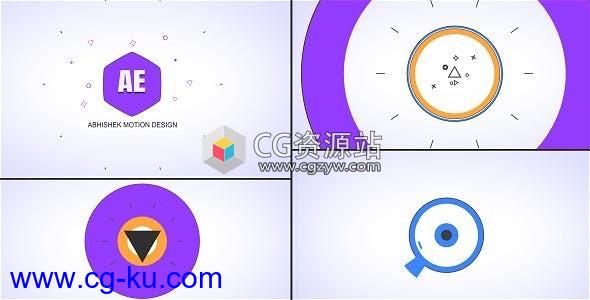 AE模板-MG图形 logo动画Shape Logo Opener – Hexa的图片1