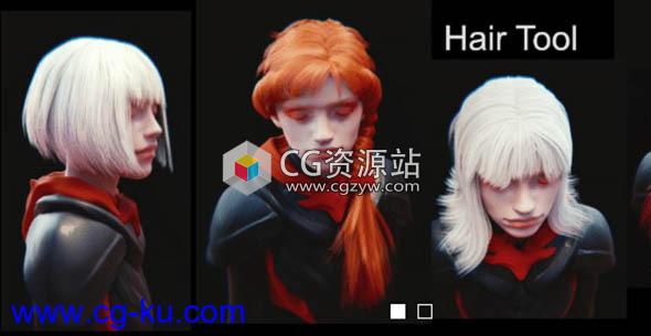 Blender头发制作生成插件 Gumroad – Hair Tool Blender 2.0.5的图片1