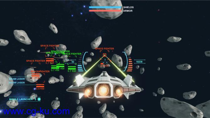 Unity太空游戏作战套件 Space Combat Kit v1.21的图片2