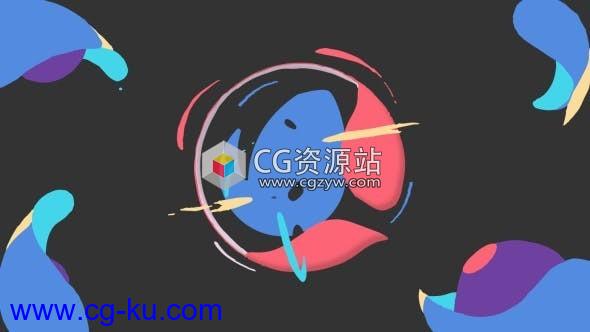 AE模板-彩色卡通液体MG图形logo动画 Dark Liquid Logo的图片1