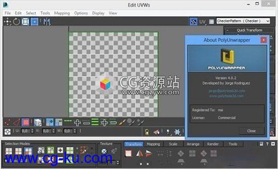 UV贴图修改3DS MAX插件破解版 PolyUnwrapper v4.3.3 for 3ds Max 2010 – 2020的图片1