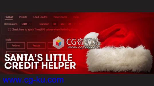 人员信息字幕介绍AE脚本 Aescripts Santa’s Little Credit Helper v1.1 + 使用教程的图片1