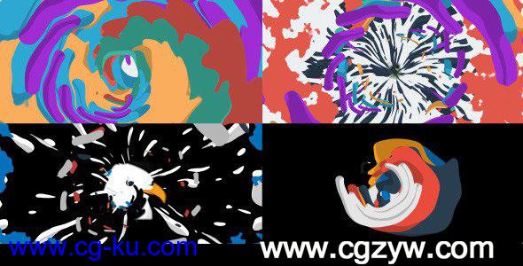 AE模板-卡通水彩Logo展示Videohive Colorful Logo的图片1