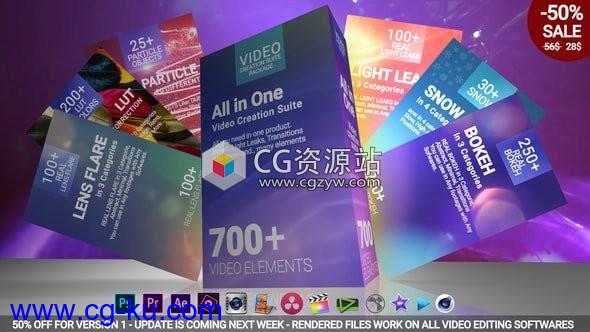 PR模板-700组视频调色光效转场预设 700 Video Creation Suite V2 – Transition的图片1