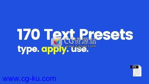 AE预设-170个弹跳文字动画预设 170 Text Presets的图片1