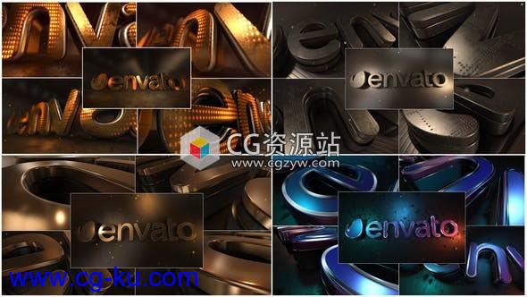 AE模板-E3D大气三维金属质感标题logo动画 LED Gold Title的图片1