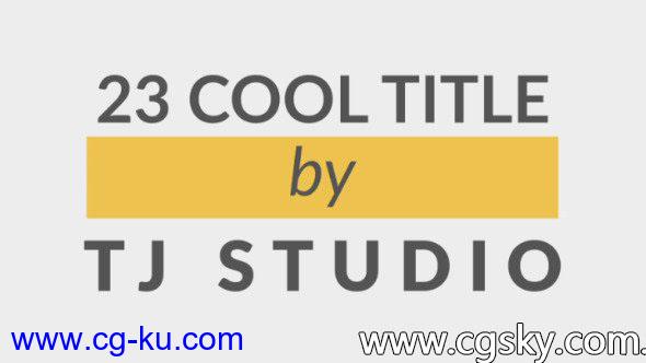 AE模板-23组文字特效动画AE模板videohive-23-cool-title-animations的图片1