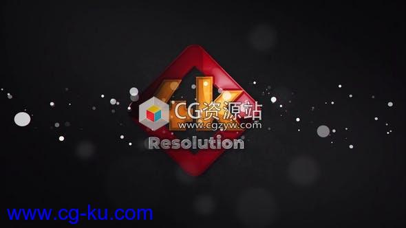 AE模板-三维大气优雅金属镀铬质感logo动画 Glossy Particle Logo Reveal的图片1