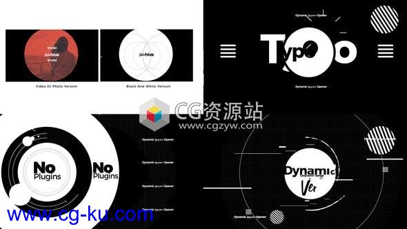 AE模板-时尚广告TV动态文字排版开场 Dynamic Typographic Opener的图片1