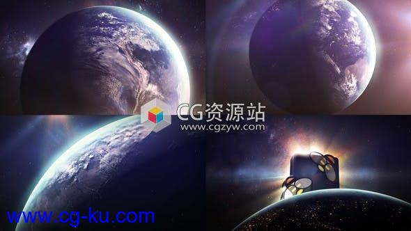 AE模板-三维地球旋转Logo动画 Earth Sun Logo的图片1