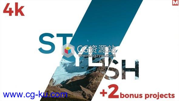 AE模板-快速动态文字标题图片切换开场 Fast Dynamic Slideshow 3 in 1的图片1