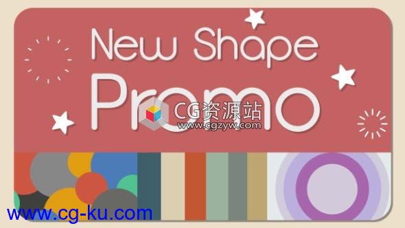 AE模板-创意简单图形标题动画片头New Shape Promo的图片1