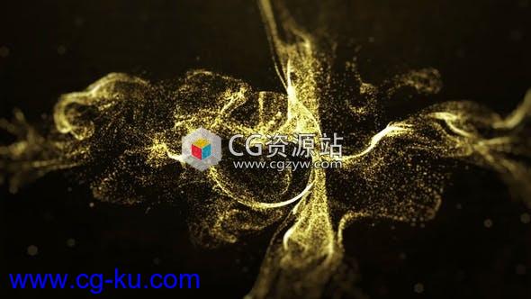 AE模板-金粒子流动logo动画 Gold Particle Logo的图片1