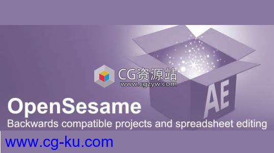 导出老版本AE工程脚本 Aescripts pt_OpenSesame v1.73 + 使用教程的图片1