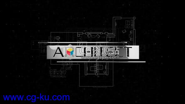 AE模板-建筑蓝图企业公司宣传logo动画 Architect Logo Reveal的图片1