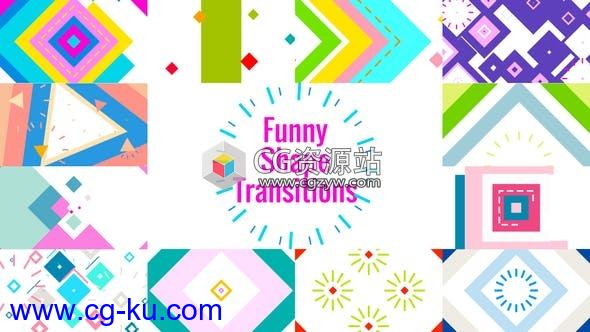 AE模板-彩色卡通有趣形状过渡动画 Funny Shape Transitions的图片1