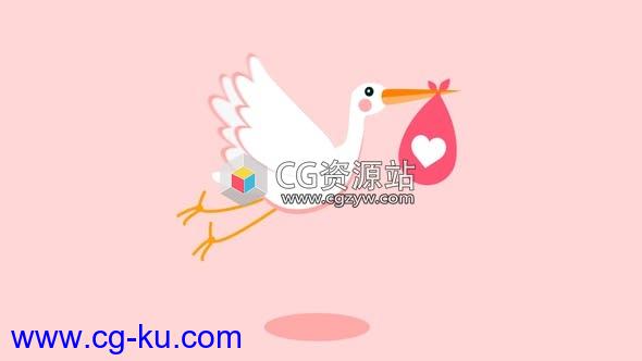 AE模板-送子鸟生日庆祝活动卡通动画片头 Stork – Baby Birthday Opener的图片1