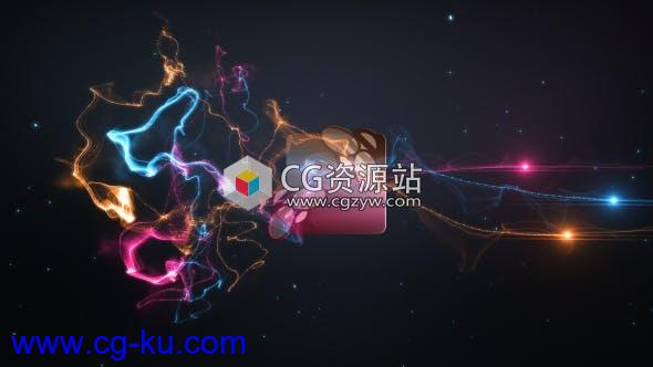 AE模板-漂亮粒子光线logo动画 Colorful Trails Logo Intro的图片1