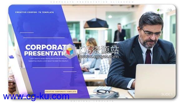 AE模板-企业介绍幻灯片包装宣传片头 Corporate Presentation Slideshow的图片1