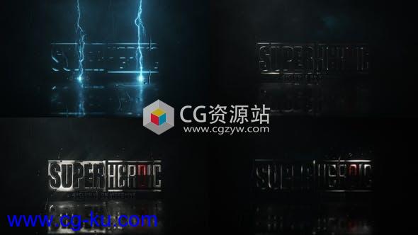 AE模板-暗黑雷击闪电三维文字Logo动画 Lightning Strike Logo的图片1