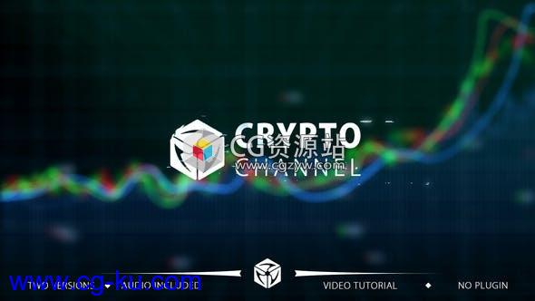 AE模板-科技商业图表弹出故障效果logo动画 Crypto Trading Channel的图片1