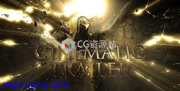 AE模板-E3D大气三维金属质感文字标题电影预告片头Cinematic Trailer 4的图片1