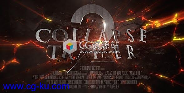 AE模板-震撼E3D电影游戏三维文字开场片头 Collapse Trailer的图片1