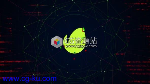 AE模板-数字失真HUD标志开场logo片头Glitch Hud Logo的图片1