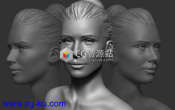 ZBrush雕刻逼真女性角色面部教程的图片1