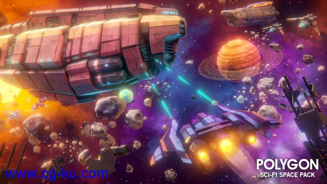 Unity多边形风格科幻太空包POLYGON – Sci-Fi Space Pack v1.02的图片3