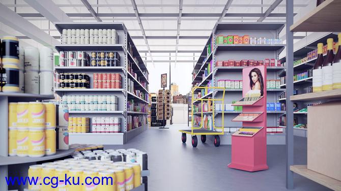 40个商场超市货架3D模型系列CGAxis第112卷的图片1