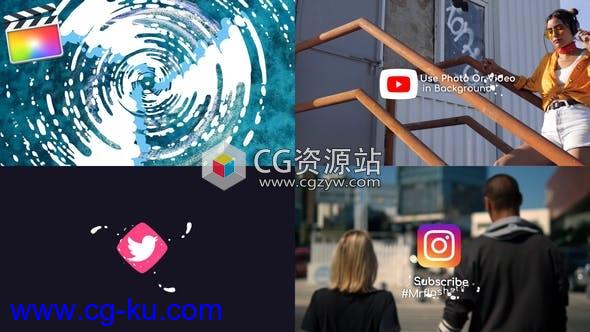 FCPX插件-卡通旋转漩涡液体流动logo动画Liquid Motion Logo | Apple Motion的图片1